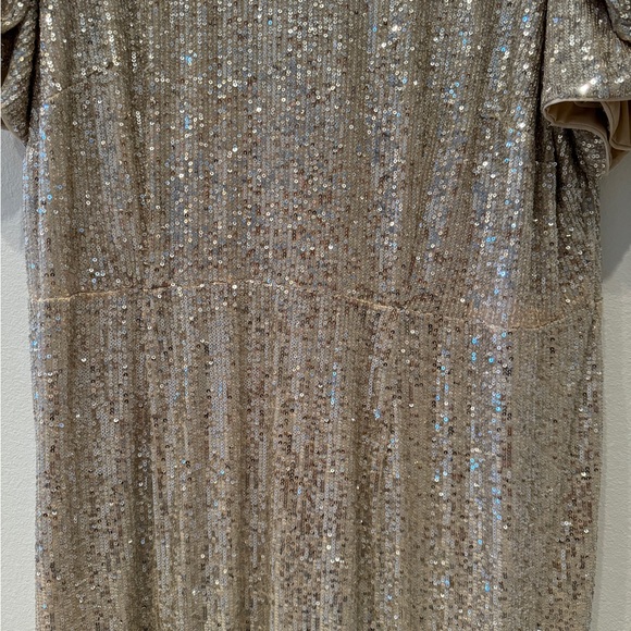 H&M Champagne with Silver Sequin Dress XXL - Picture 8 of 10